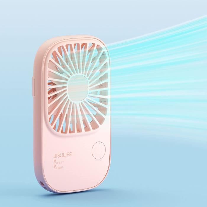 Mini Ventilateur Portatif JISULIFE 3 En 1, Rechargeable, Plastique, Neuf