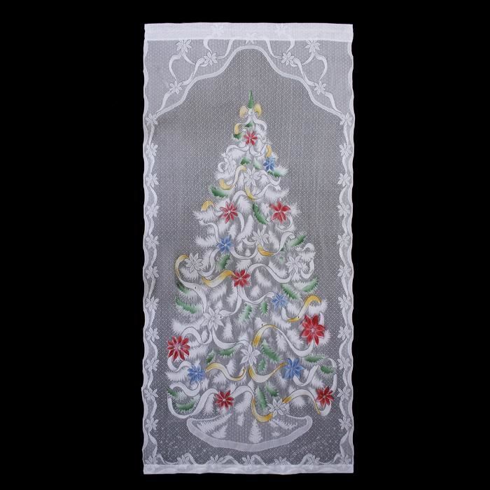 Sapin De Noel En Dentelle Neufu 213cm X 101cm Dentelle Rideaux De Fenetre Decoration Sapin De Noel Arbre Fond D Ornement Blanc Cdiscount Maison