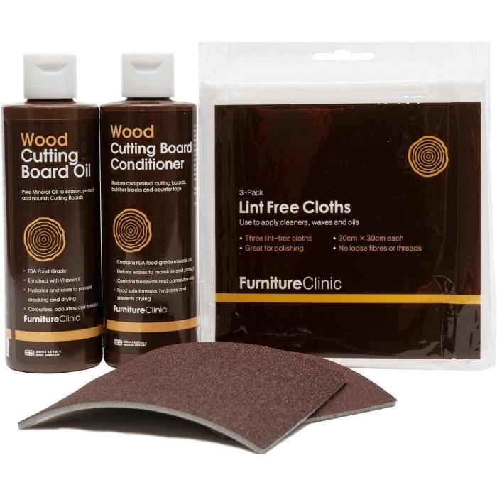 Huile Minérale Alimentaire Pour Planches à Découper Et Couteaux - Flacon En Acier Inox 8 Oz