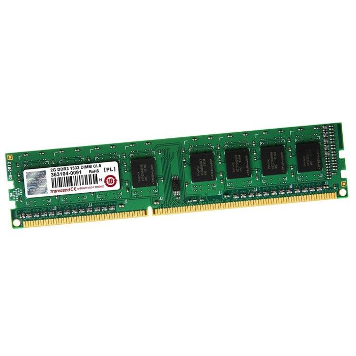 2Go Ram PC Bureau Transcend Ts256Mlk64V3N Ddr3 Pc3-10600U 1333Mhz 1Rx8 1.5V Cl9