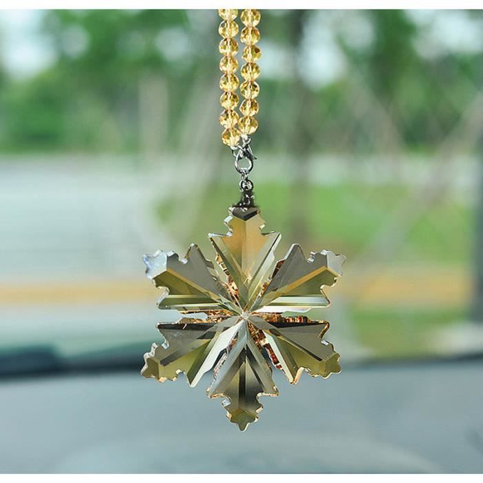 Ornement De Flocon De Neige En Cristal De Noël 2025, Attrape-soleil En Cristal, Flocon De Neige En Cristal à Suspendre Pour Arbre De Noël/voiture, Cadeaux Souvenir De Noël D'hiver - France