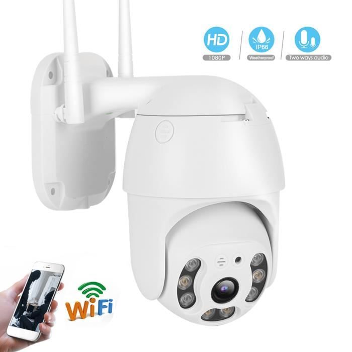 XRDZYXGS Caméra de sécurité extérieure 360° avec projecteur, 1080p HD