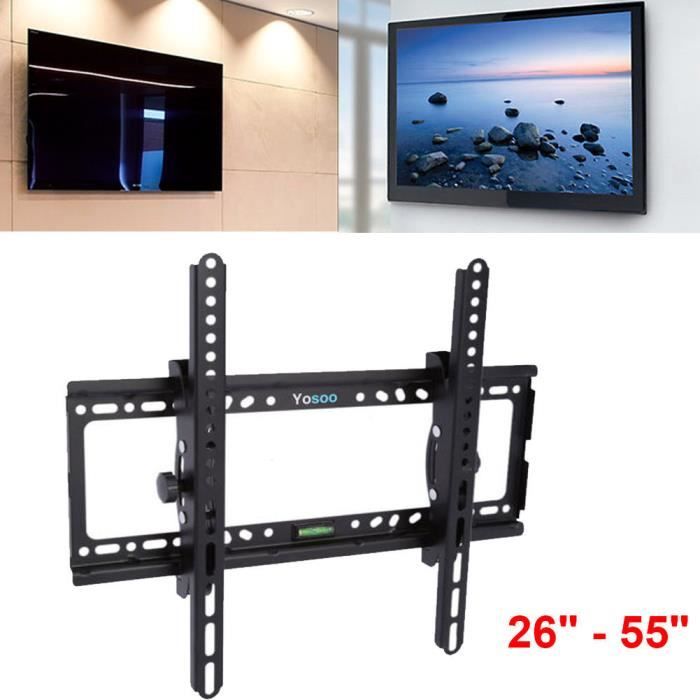 26 -55 pouces Support mural pour TV LCD Fixtion de parenthèse de mur de TV  - Cdiscount TV Son Photo