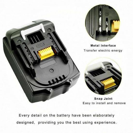 Batterie 18V 6,0 Ah Compatible Makita BL1860B - Pour Perceuse, Meuleuse, Scie - Protection Intégrée, Charge Rapide, Livraison Rapide D'Allemagne