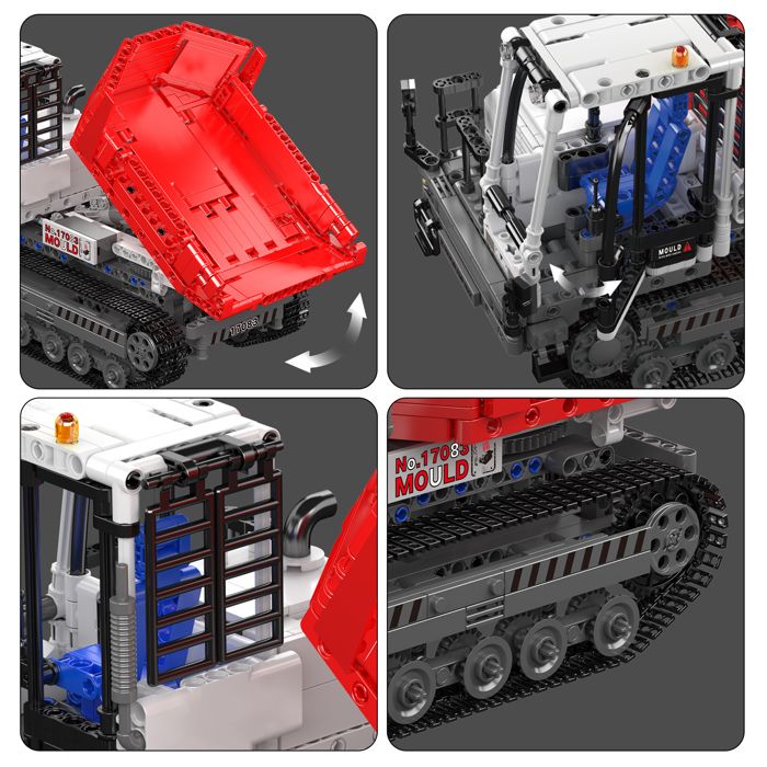 Mould King – Kit De Construction Pelleteuse à Chenilles Motorisée – 840 Pièces – Modèle High-tech – Pour Garçons Et Filles Dès 14 Ans – Version Statique