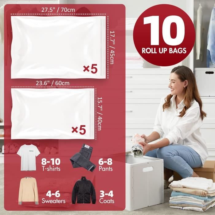 Sac Sous Vide Roul La Main 10 Pcs Sac De Compression Sous Vide