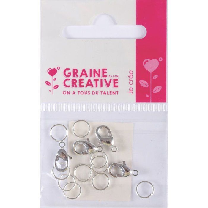 Beebeecraft Lot De 20 Fermoirs Mousquetons En Laiton Plaqué Argent 925 Avec Anneaux De Saut – Idéal Pour Bracelets, Colliers Et Bijoux Faits Main