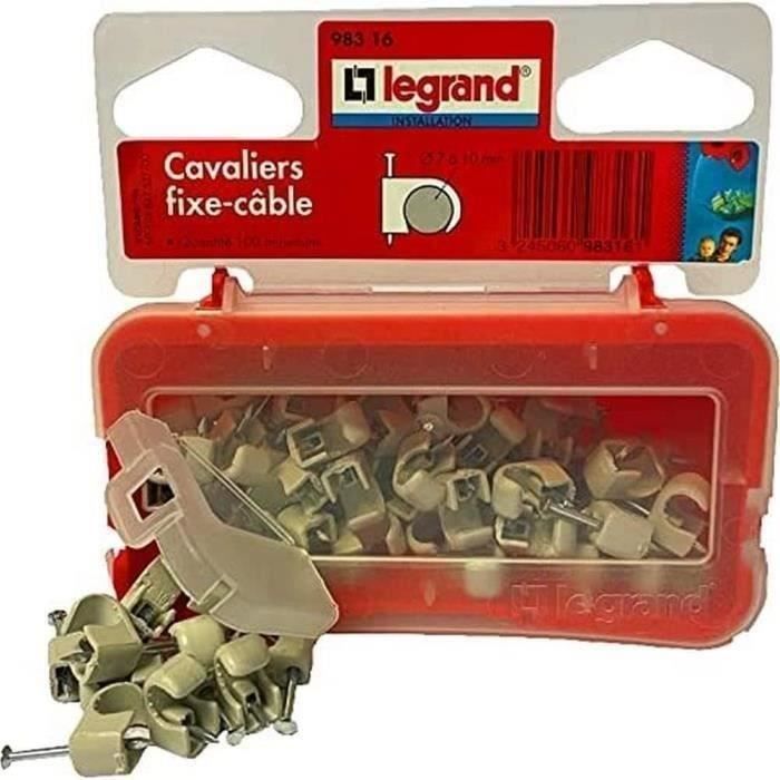 Cavaliers Multifix Legrand X20 - Pour Fixation Câbles Ø14 à 20 Mm, Pointe 2,5 Mm