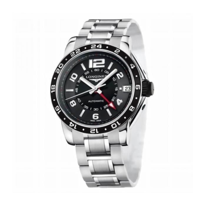 Longines LONGINES ADMIRAL GMT CADRAN NOIR AUTOMATIQUE L3.668.4.56.6 Cdiscount Bijouterie