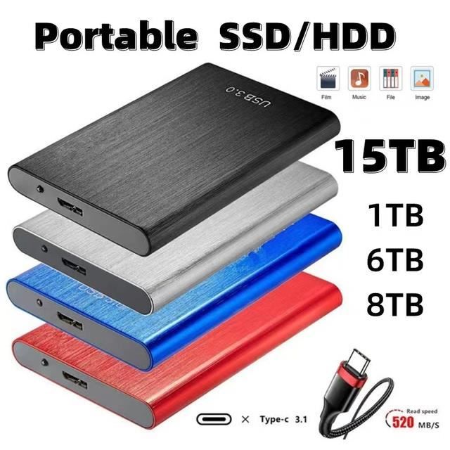 Disque Dur Externe SSD Portable Haute Capacité 2To/4To/8To/16To/32To/64To