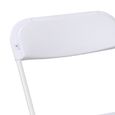 Lot de 4 chaises pliantes blanches, 49x44.5x80.5cm...  blanc-2