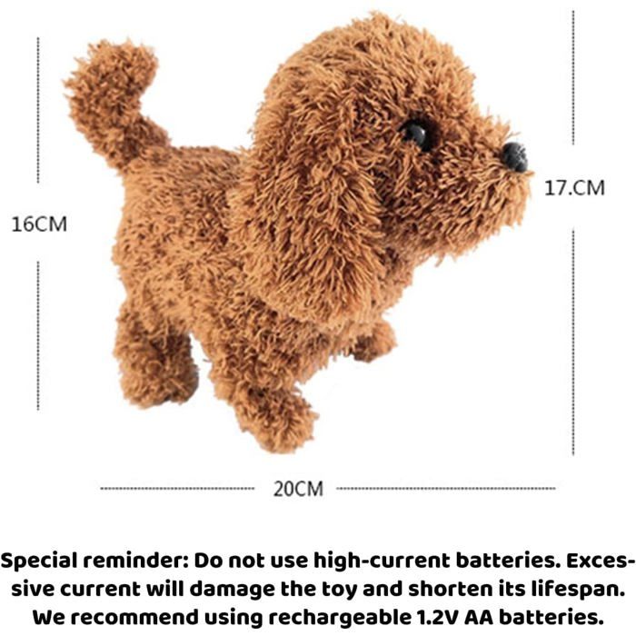 Chien Peluche Interactif Qui Marche, Aboie Et Remue La Queue - Jouet Électronique Avec Laisse Pour Enfants 3-7 Ans - Cadeau Idéal Chien Laisse Marche