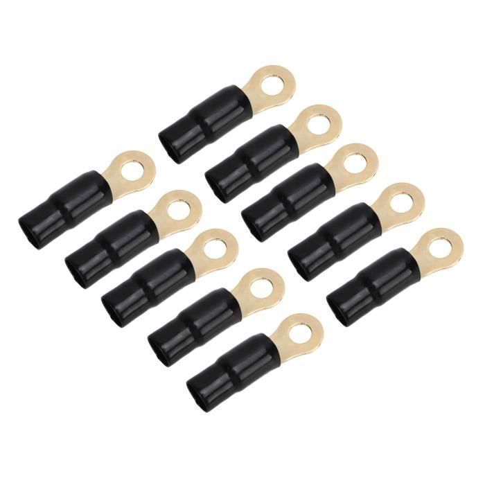 Dilwe anneau de cuivre robuste 4 pièces bornes de câble de batterie de  voiture pinces connecteurs avec 6 pièces anneau de cuivre - Cdiscount Auto