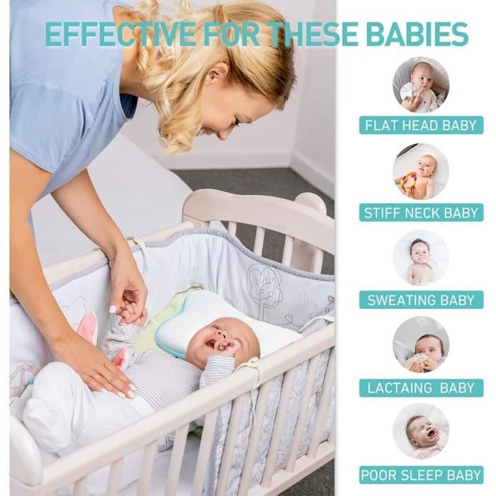 Oreiller bébé déformation tête plate, oreiller bébé anti