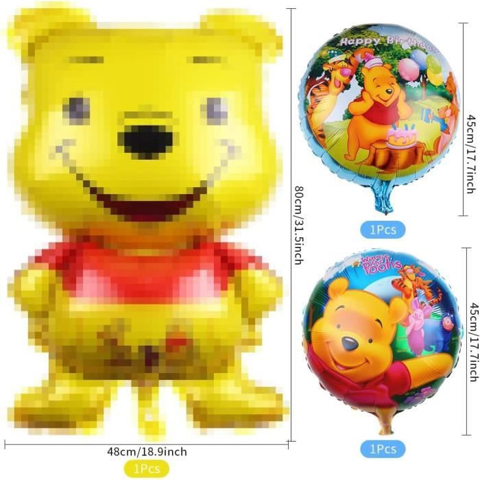 MEZHEN Ballon en Aluminium Ours Anniversaire Décoration Animaux Ballons Foil Décoration de Fête Baby Shower Ballon Voiture de Police Rainbow