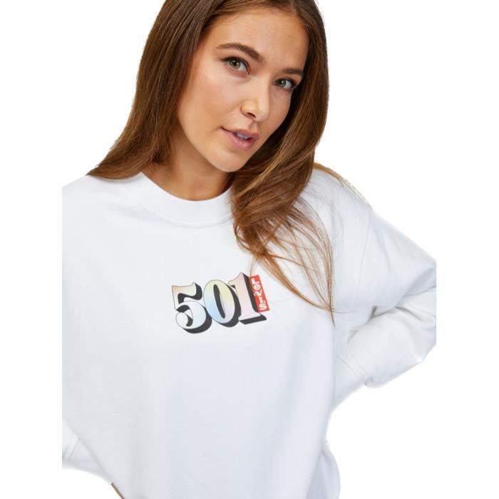 Pull Levis blanc femme Blanc Cdiscount Pret a Porter