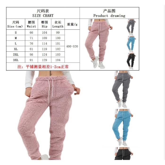 SYDUZAX Pantalon Pyjama Polaire Femme Hiver Pantalons Chaud et Épaisse Pantalon Droit Imprimé Ours pour Femme Pantalons De Sommeil en Peluche Automne Hiver Ample D'interieur Trousers Pants De Loisirs