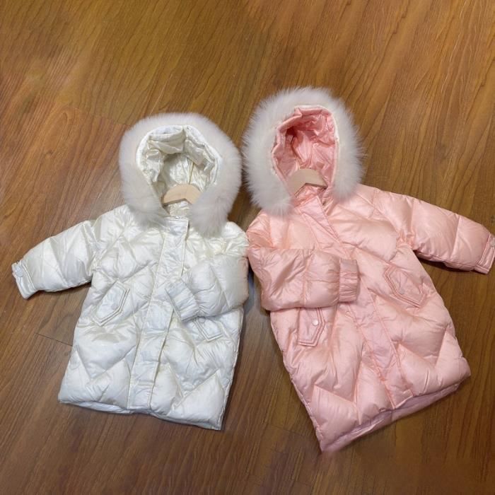 Doudoune Enfant Fille De 6 à 14 ans Chaude Hiver Epais avec Capuche  Mi-longue Couleur Unie - Rose Rose - Cdiscount Prêt-à-Porter