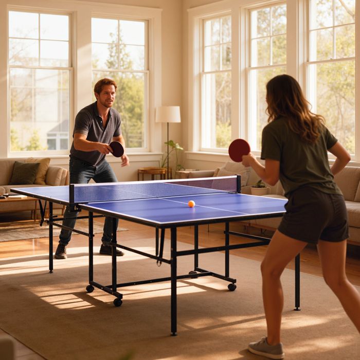 Lot De 4 Pagaies Ping Pong Budlight – Bois – NOS – Bleu