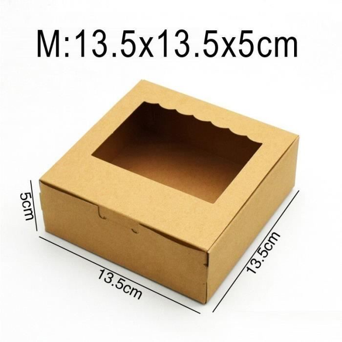 Emballage en carton kraft avec fenêtre pour emballage 90x50x130mm (500 Utés)