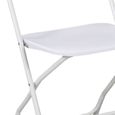 Lot de 4 chaises pliantes blanches, 49x44.5x80.5cm...  blanc-3