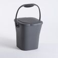 EDA - poubelle / seau à compost - 6 L - gris anthracite - avec couvercle-3