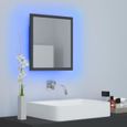 Miroir à LED de salle de bain - IKAYAA - Gris - Aggloméré - 40x8,5x37 cm-3