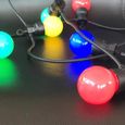 Lot de 2 Guirlandes lumineuses extérieur connectable 10 globes LED multicolore PARTY GUINGUETTE 6.50m 8 modes-3