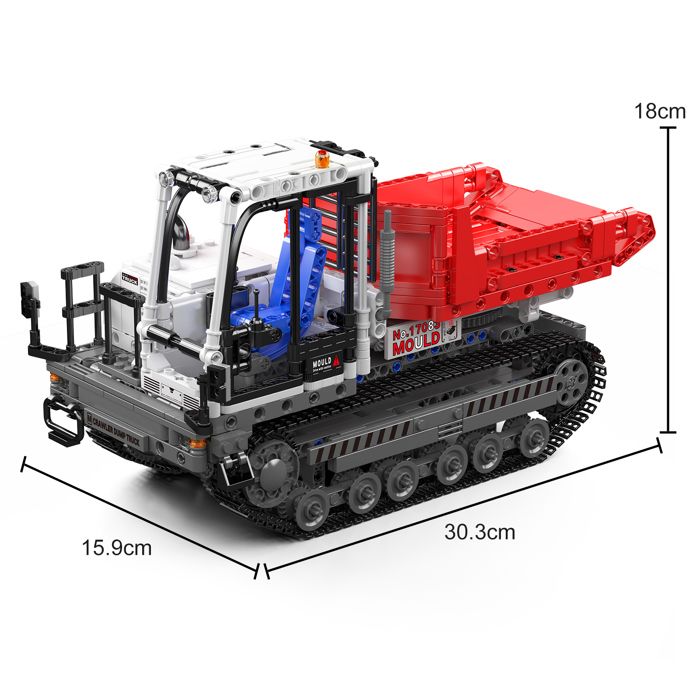 Mould King 19007 Technique Modèle de blocs de construction de camion pneumatique 2970 pièces Télécommande Kit de construction de camion pneumatique Briques de serrage Grue Jouet Kit de construction