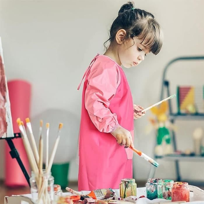 Tablier imperméable à manches longues pour enfants, école, art, artisanat,  peinture, cuisine, cuisinier, bébé, garçon, fille