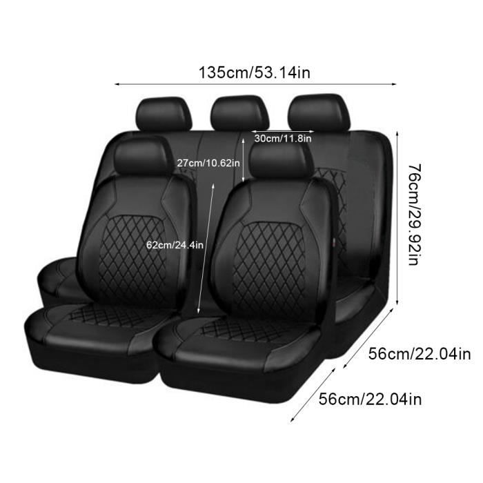  Housses de siège compatibles avec Fiat 500 Set Complet (Cordura)