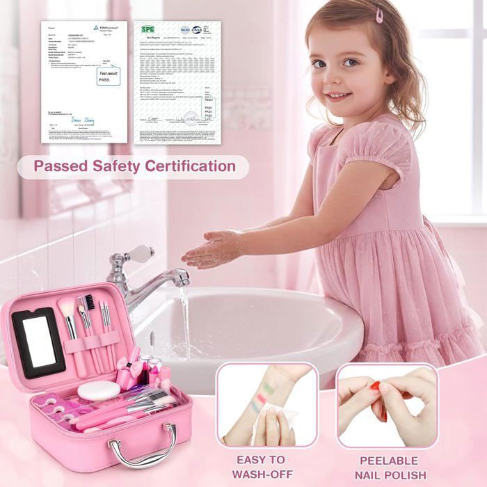 Ensemble Maquillage Enfant 34PCS - Kit Jouet Lavable Princesse Pour Filles Dès 3 Ans
