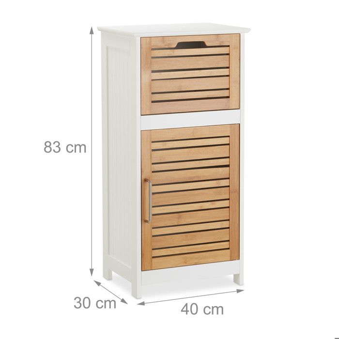 Armoire de salle de bain SoBuy, armoire haute, armoire de