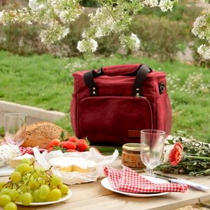 HEXAGONA Paris Sac à Bandoulière Cuir Rouge