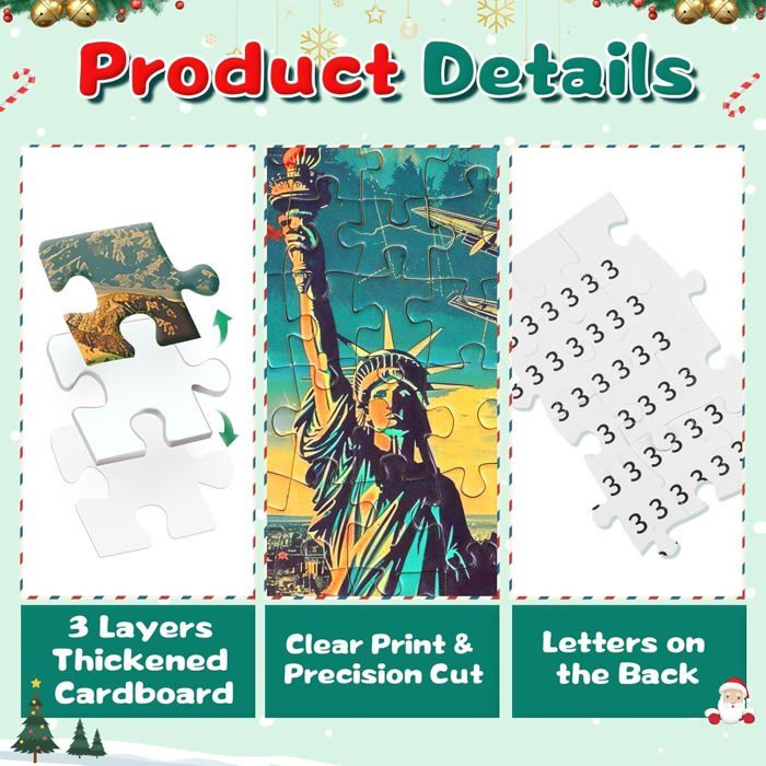 Calendrier De L'Avent Puzzle 2025 - 24 Jours, 1008 Pièces - Déco Et Cadeau De Noël