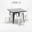 Ensemble De Table Carree En Bois Chaises En Metal Soho Style Tolix Blanc Achat Vente Table A Manger Complete Ensemble De Table Carree En Bo Cdiscount