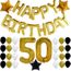 Joyeux Anniversaire Ballon Banniere 50 Ans Party Decorations Fournitures Pour Dames Monsieur Birthday Party Mariage Cdiscount Maison
