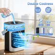Refroidisseur d’air portable avec réservoir d’eau de 800 ml