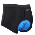 Sous-vêtements à vélo pour hommes, sous-bois 3D rembourré antidérapant respirant et adsorbant shorts de bicyclette noir l-0