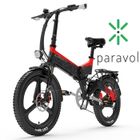 LANKELEISI G650 20 pouces Vélo électrique pliant — moteur 500 W — batterie 12,8 Ah — Shimano 7 vitesses — suspension totale—Rouge