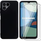 NOBRAND Coque pour Fairphone 4 [Antichoc , Anti-Rayures]+ [3 Pièces] Verre Trempé ,Protection Complète Souple Silicone TPU Case Cover