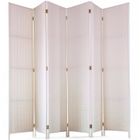PEGANE Paravent de 6 pans - Tressé en fibres naturelles - Blanc - H180 x L270 cm