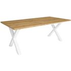 SKRAUT HOME Table à manger, 200, 10 personnes, 194x90x75cm, Robuste et stable grâce à sa structure et aux pieds solides, Chêne, RF1097