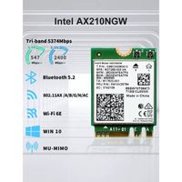Ax210ngw - Carte Wifi AX210 Intel SION 8NGW 2.4G-5G P1 10-11 Wifi 6E Bluetooth Sans Fil Gigabit Carte Réseau