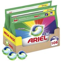 Ariel All-in-1 Pods Lessive Capsules, 108 Lavages (2 x 54 Pods), Couleur, Efficace même à Froid, Protection des Couleurs [22]