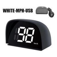 USB MPH blanc - GPS HUD universel pour voiture, 5V, USB, Affichage tête haute, Compteur de vitesse numérique,