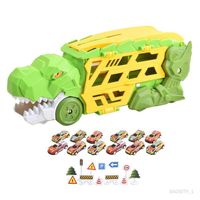 Camion de dinosaure transformable pour enfants, véhicule de jeu amusant, camion à avaler pour la maternelle, avec 12 voitures