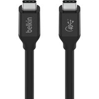 Belkin Cable USB4 USB-C vers USB-C (80 cm, Certification IF, Power Delivery jusqu'a 100 W, 40 Gbit/s, Retrocompatible avec Thund