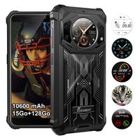 Fossibot F101 Pro Smartphone Robuste Android 13 15Go + 128Go 10600mAh 5.45''FHD+, Caméra 24MP IP68 Double Sim 4G GPS/NFC  - Noir