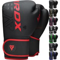 Gants de boxe RDX, gants de combat pour kickboxing, gants muay thai pour mma, gants de boxe en cuir, gants de boxe adulte, rouge